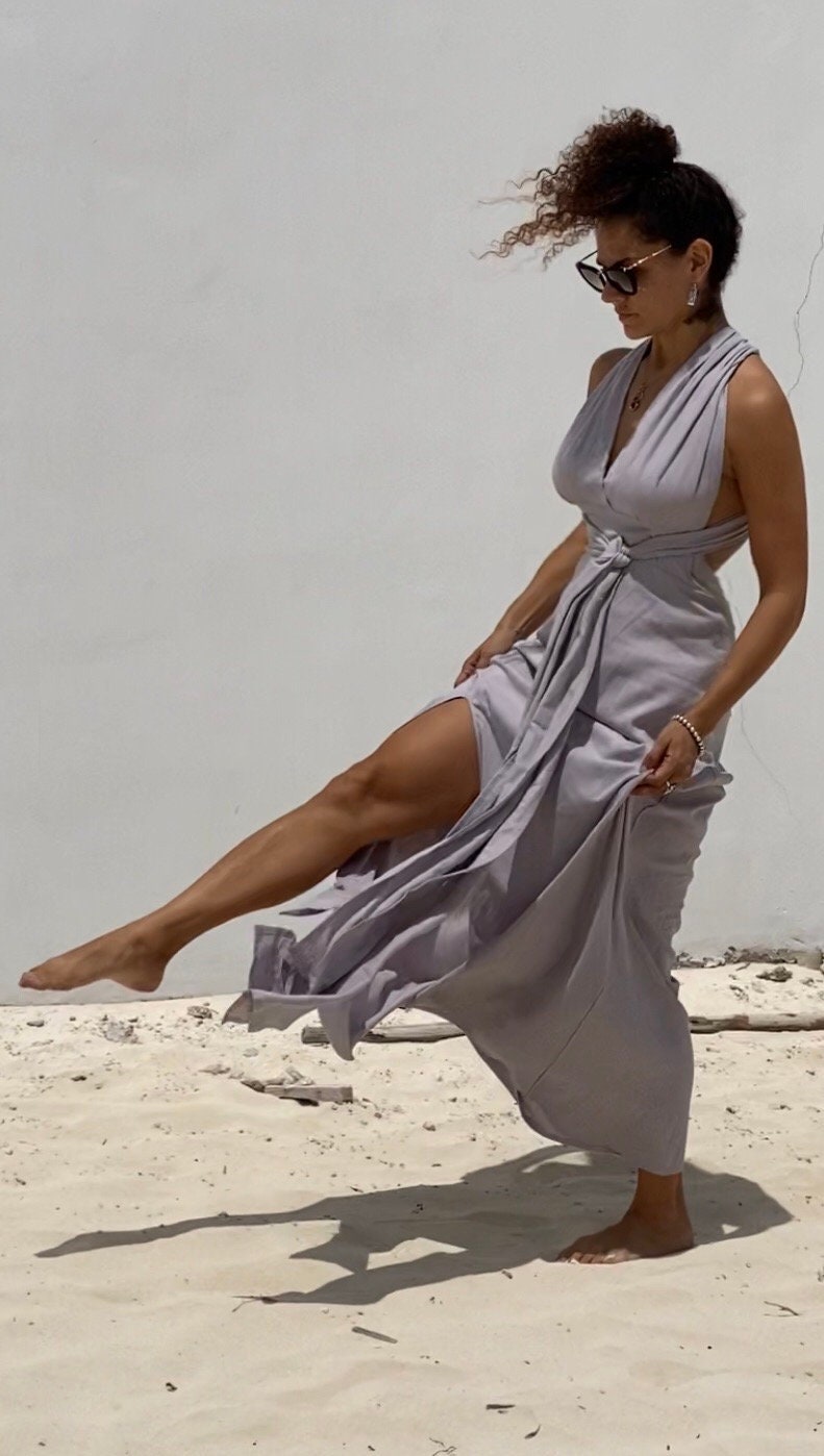 open leg gown