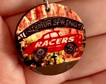 Disney Ride Radiator Springs Racers DCA Circle Earrings: Sterling Silver Attraction Jewelry