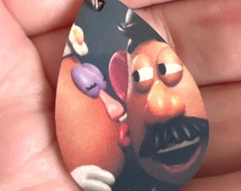 Toy Story Inspired Jewelry: Mr. & Mrs. Potato Head Kiss Earrings Sterling Silver