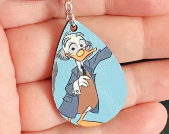 Rare Disney Character: Ludwig Von Drake Duck Earrings Sterling Silver