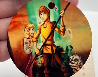 Rare character: Black Cauldron  Taran and Eilonwy Backpack bag or Purse Charm