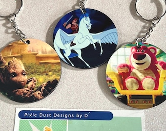 Rare Disney Character Bag Charm – Groot, Hercules, Lotso