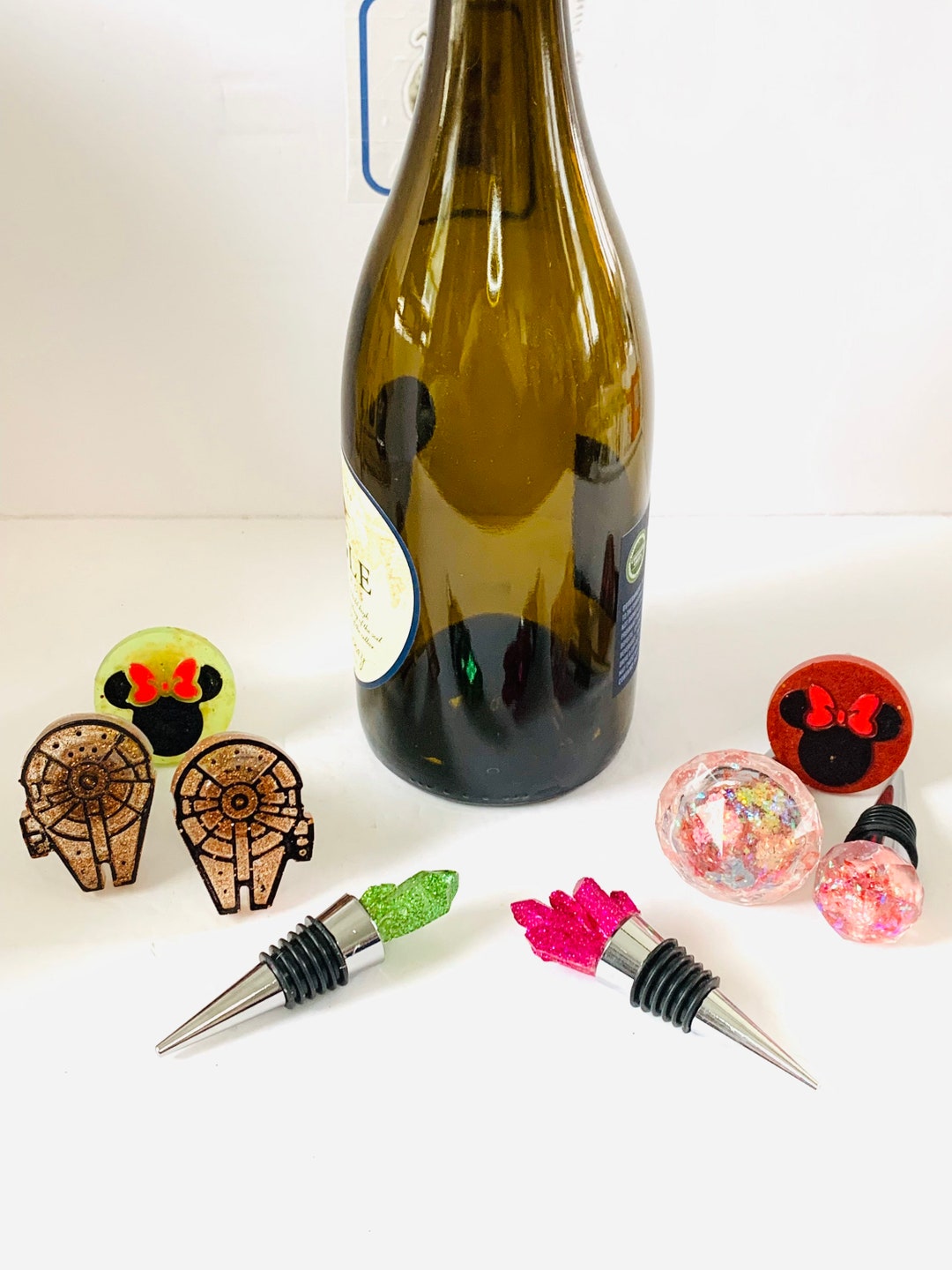 Resin Wine Bottle Stoppers Mickey Theme Disney Inspired Disney Wine