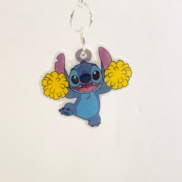 Lilo and Stitch | Handmade | Earrings | Hypoallergenic | Disney Emoji | Stitch Earrings | Resin Earrings | Cheerleading | Cheer Stitch
