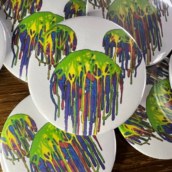 Dripping Paint Mickey Button | 2.5” Button | Fantasy Button | Themepark Button | Mickey Mouse Epcot Button | Festival of the Arts Design