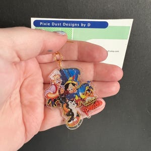 Pinocchio Earrings | Geppetto & Friends Glitter Acrylic Earrings | Disney Inspired Sublimation Jewelry | Fairytale Gift | Rare Character