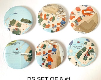 Disney Springs Button | Disney Shopping | Disney Park Map | Map Inspired Button | 2.25” Button | Disney Parks Button Set | Button Lot