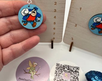 Rare Disney Character: Pete the Cat Villain Sterling Silver Earrings