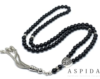 Real Onyx Gemstone, Islamic Prayer 99 Beads, Tasbih, Tesbih, Misbaha, Tasbeeh, Sibha, Rosary, Tasbih 99, Tasbih Personalized 6mm, Premium Qu