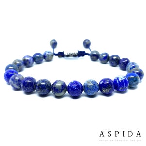 Real Lapis Lazuli Gemstone Crystal Bracelet, Bracelet For Men, Bracelet For Women, Bracelet For Couple, Customize Bracelet, Adjustable Gift,