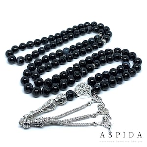 Real Agate Gemstone, Islamic Prayer 99 Beads, Tasbih, Tesbih, Misbaha, Tasbeeh, Sibha, Rosary, Tasbih 99, Tasbih Personalized 8 mm, Premium