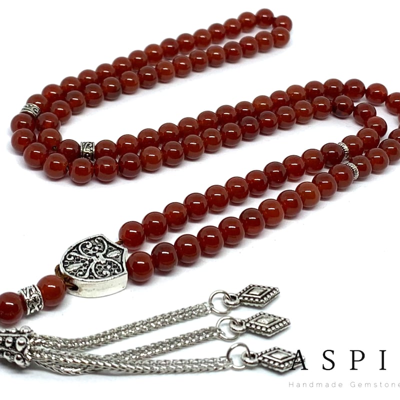 red-agate-tasbih-99-beads-etsy