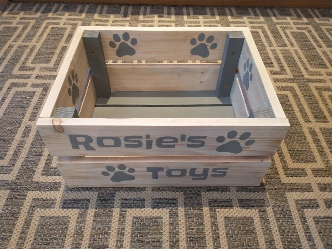 Dog Toy Box 35 X 28 Cm / Personalised Dog Toy Box / Dog Toy Etsy UK