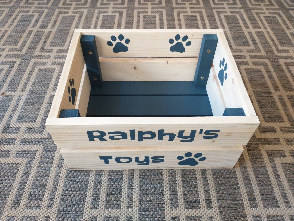 Dog Toy Box 35 X 28 Cm / Personalised Dog Toy Box / Dog Toy Etsy UK