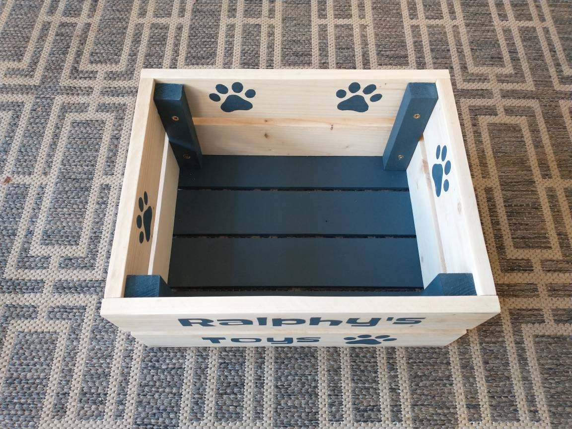 Dog Toy Box 35 X 28 Cm / Personalised Dog Toy Box / Dog Toy Etsy UK