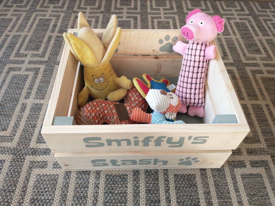 Dog Toy Box 35 X 28 Cm / Personalised Dog Toy Box / Dog Toy Etsy UK