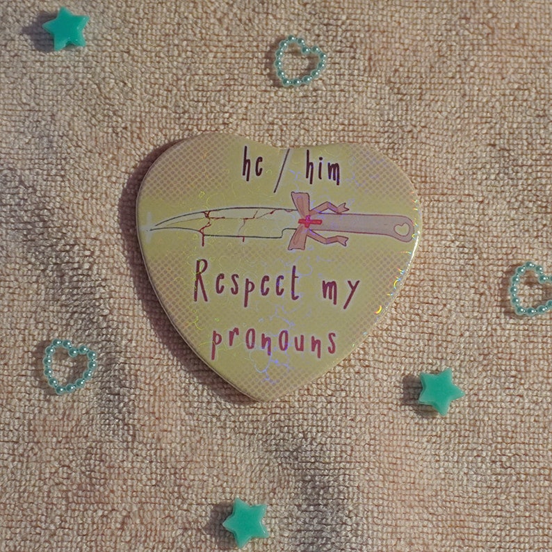 Pronouns Gender Pins She He They - Etsy