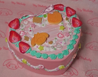 Caja de joyería Decoden con temática de Sanrio y Fresa - Decoración del hogar Kawaii