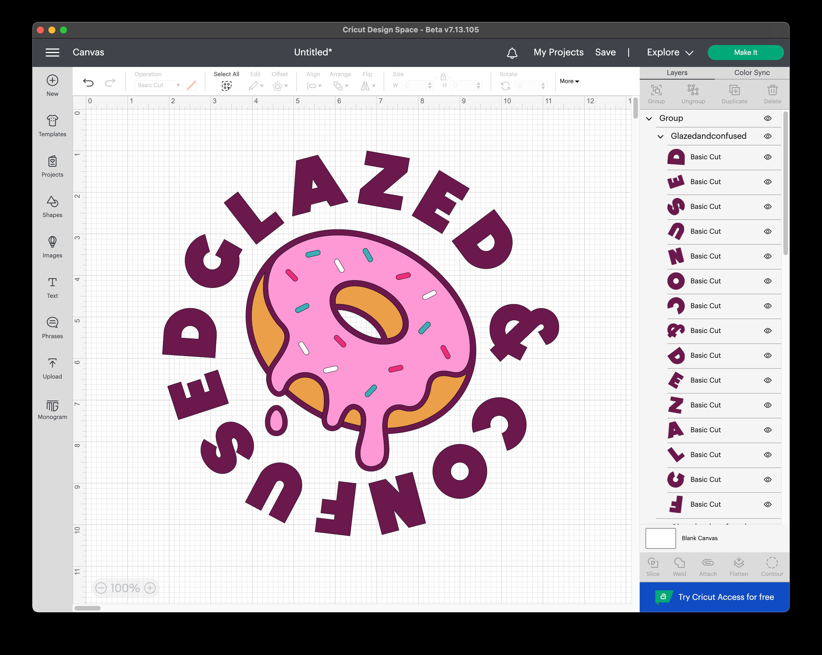 Glazed and Confused SVG PNG Dxf Eps Funny Svg Donut Svg Etsy