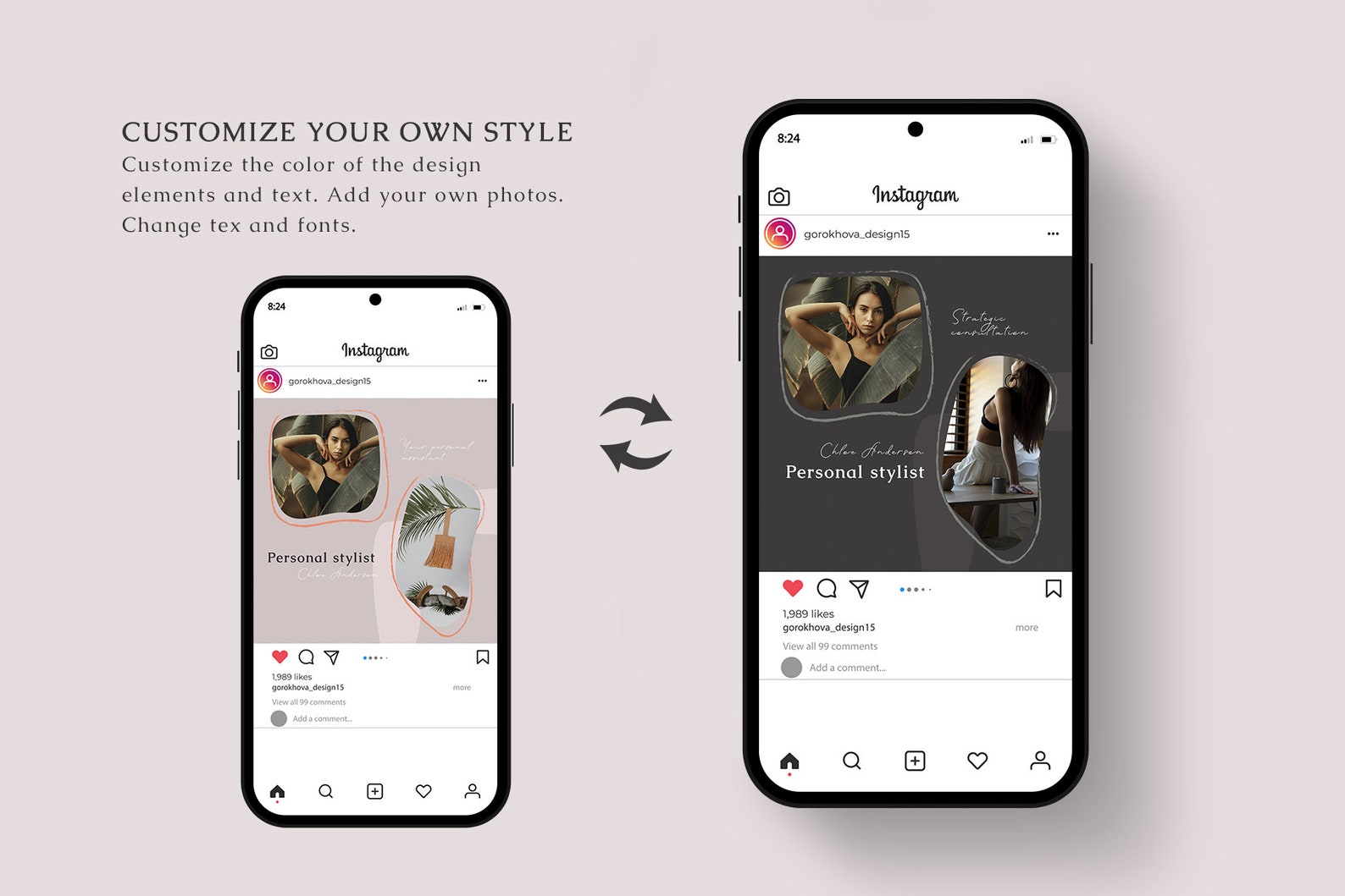 Instagram Karussell Post Vorlage Canva Templates Social Etsy