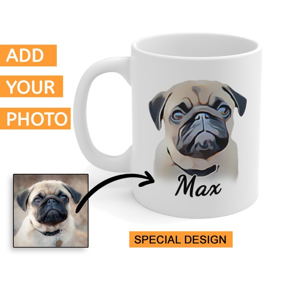 Custom Dog Face Mug Custom Picture Mug Add Your Picture Mug Etsy