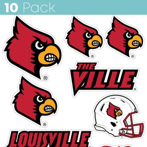 Louisville Cardinals 4-Inch Round Basketball Vinyl Decal Sticker