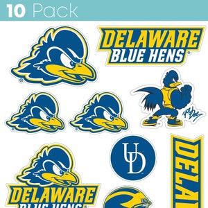Delaware Blue Hens 10 Pack Sticker - Officially Licensed Decals