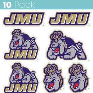 James Madison Dukes 10 Pack Sticker - Officially Licensed Decals