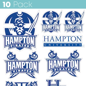 Hampton University 10 Pack Sticker - Officially Licensed Decals
