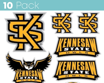 Kennesaw State University 10 Pack Sticker - Officially Licensed 8" x 10" Decal Sheet