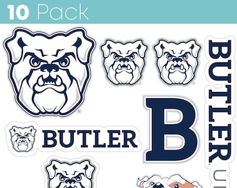 Butler Bulldogs 10 Pack Collegiate Vinyl Decal Sticker 