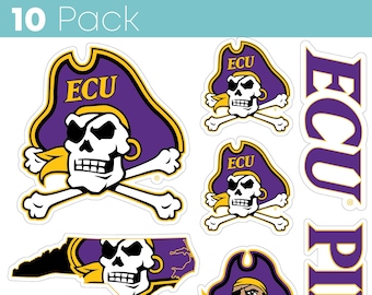 East Carolina Pirates Floral State Die-Cut Sticker - 2 Inch Vinyl Decal, Officially Licensed College Laptop & Water Bottle Sticker - View #2