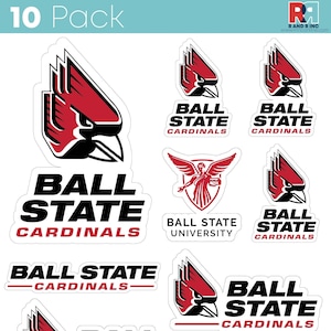 Ball State University 10 Pack Sticker - Officially Licensed Decals