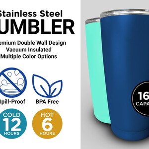 North Carolina Wilmington Seahawks Offic. LIC. 16 oz Engraved Stainless Steel Tumbler image 9