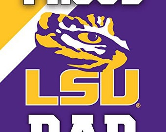 Imán/pegatina de padre orgulloso (papá o mamá) de los LSU Tigers