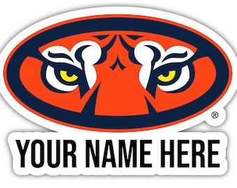 Personalized Customizable Auburn Tigers Vinyl Decal Sticker Custom Name