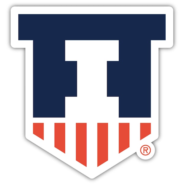 R and R Imports Illinois Fighting Illini Vinyl Decal Sticker