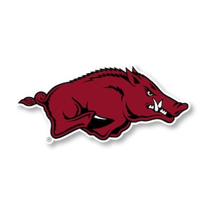 Arkansas Razorbacks Vinyl Mascot Decal Sticker Officially Licensed