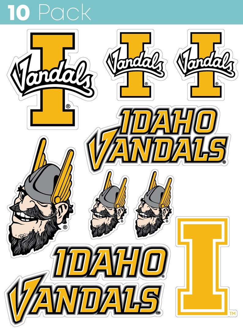 Idaho Vandals 10 Pack Sticker - officially Licensed Decals - Etsy