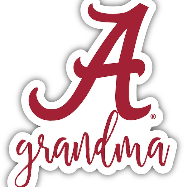 Alabama Crimson Tide 4 Inch Proud Grandma Die Cut Decal