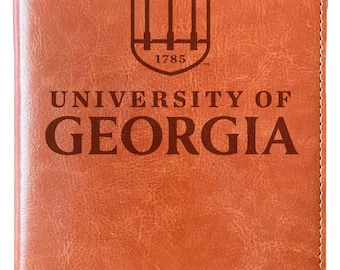 Georgia Bulldogs Engraved 8" x 5" Leather Journal Officially Licensed
