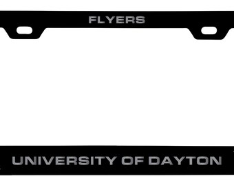 Dayton Flyers Engraved Metal License Plate Frame