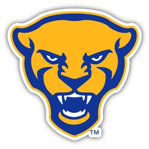 May include: A blue and gold stylized illustration of a panther's head with a fierce expression. The panther's eyes are narrowed, and its mouth is open in a snarl. The image includes the trademark symbol "TM".