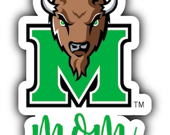 Marshall Thundering Herd 4-Inch Proud Family Decorative Magnet/Sticker