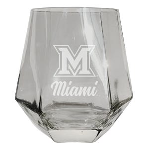 Miami University of Ohio 10 oz Engraved Diamond Wine Glass