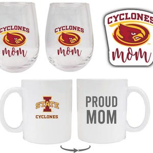 Iowa State Cyclones Collegiate Mom Gift Set - Decal, Coffee Mug, Stemless Wine Glass
