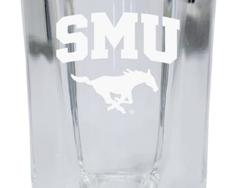 Southern Methodist University 2 oz Engraved Square Shot Glass Officially Licensed