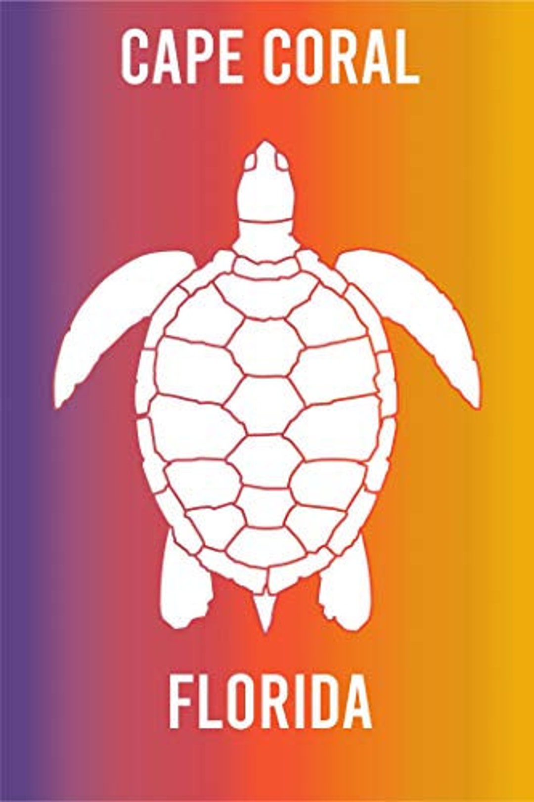 Cape Coral Florida Souvenir 2x3 Zoll Schildkröte