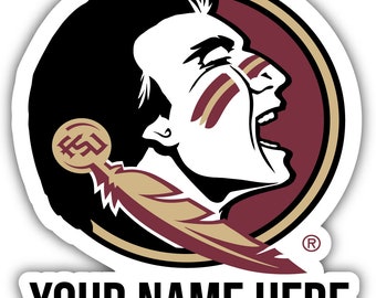 Florida State Seminoles Customizable Vinyl Sticker - Multiple Sizes Available