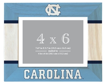 UNC Tar Heels Wooden Photo Frame Matted to 4 x 6 Inch Officially Licensed